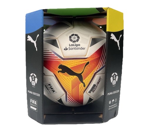 Brand New Puma LaLiga Santander Ball Size 5 White/Red/Orange