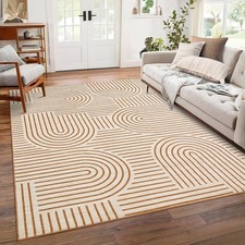 Washable Rug 8x10 Area Rugs for Living Room, Abstract Rug for Bedroom, Soft R...