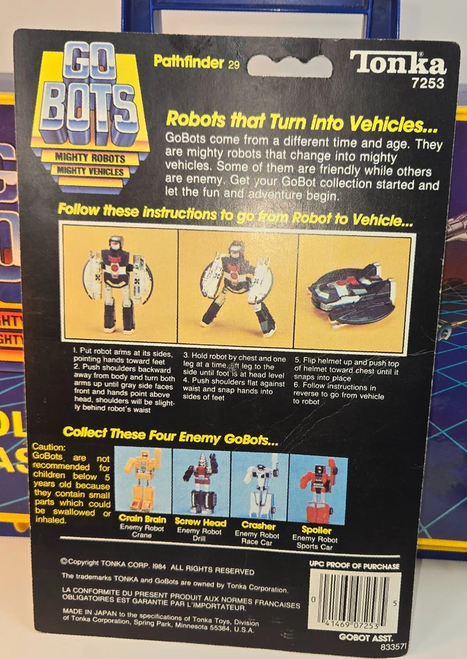 GoBots Pathfinder 29 Friendly Robot UFO Complete Cardback Packaging 1984 - Image 2 of 4