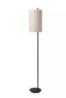 Stehleuchte Stoff Wohnzimmer Beige Schwarz 165 Cm E27 Stehlampe Schlafzimmer