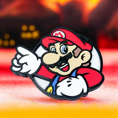 Super Mario 3D Printed Wall Mount Hook   Gaming Room Decor  Wall Art   Gamer Gi