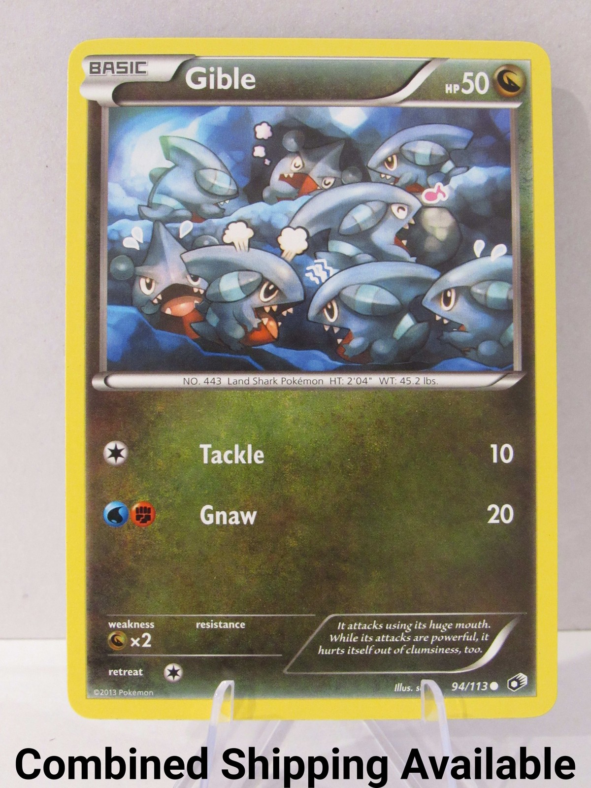 Gible 94/113 Legendary Treasures NM English 17411
