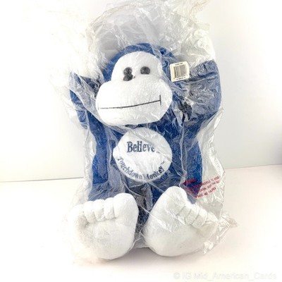 Colts Touchdown BLUE Monkey BELIEVE Stuffed Animal RARE Fur Sturdy NIB Read