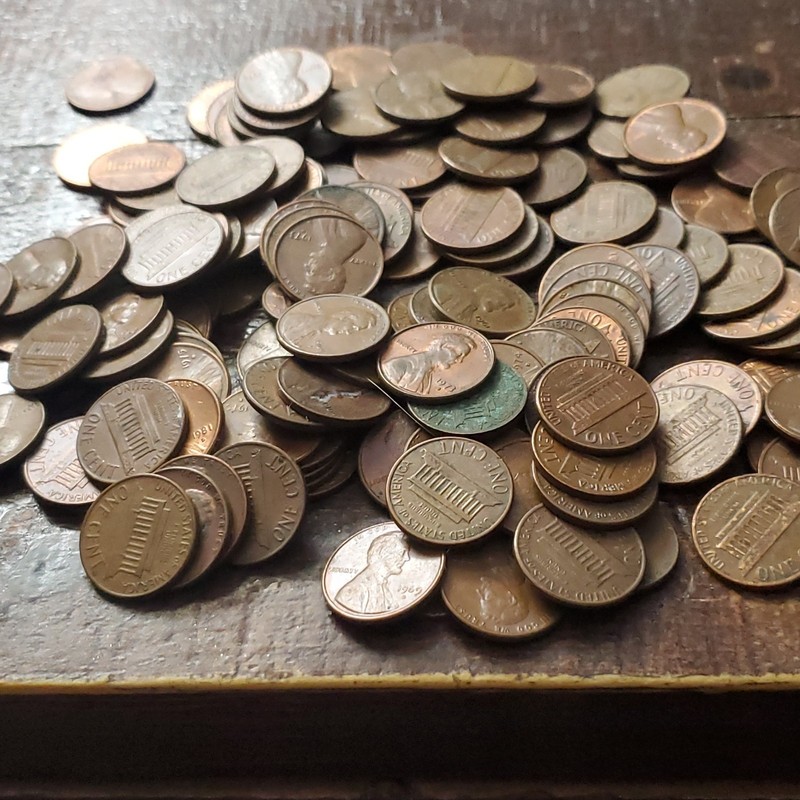 UNSEARCHED 155 Copper Pre 1982 Lincoln Memorial Small Cent Lot Some Wheats