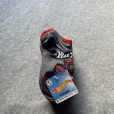 Hotwheels Boys No Show Socks 6 Pack Size Medium Shoe Size 9-2 1/2