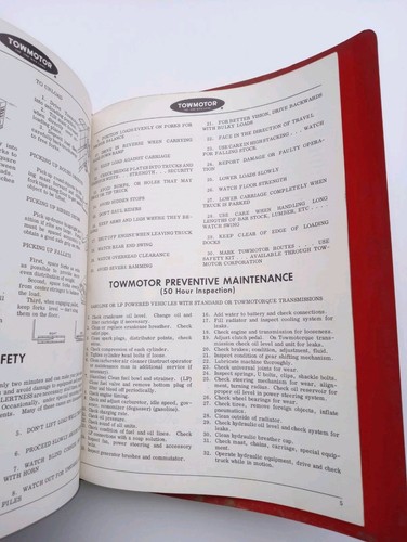 Towmotor ForkLift Trucks and Tractors Model 350 Parts & Operation Manual OEM - Picture 9 of 9