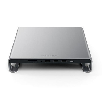 # Satechi Aluminium Monitorständer - Space Grau USB-C Hub - ST-AMSHM - für iMac