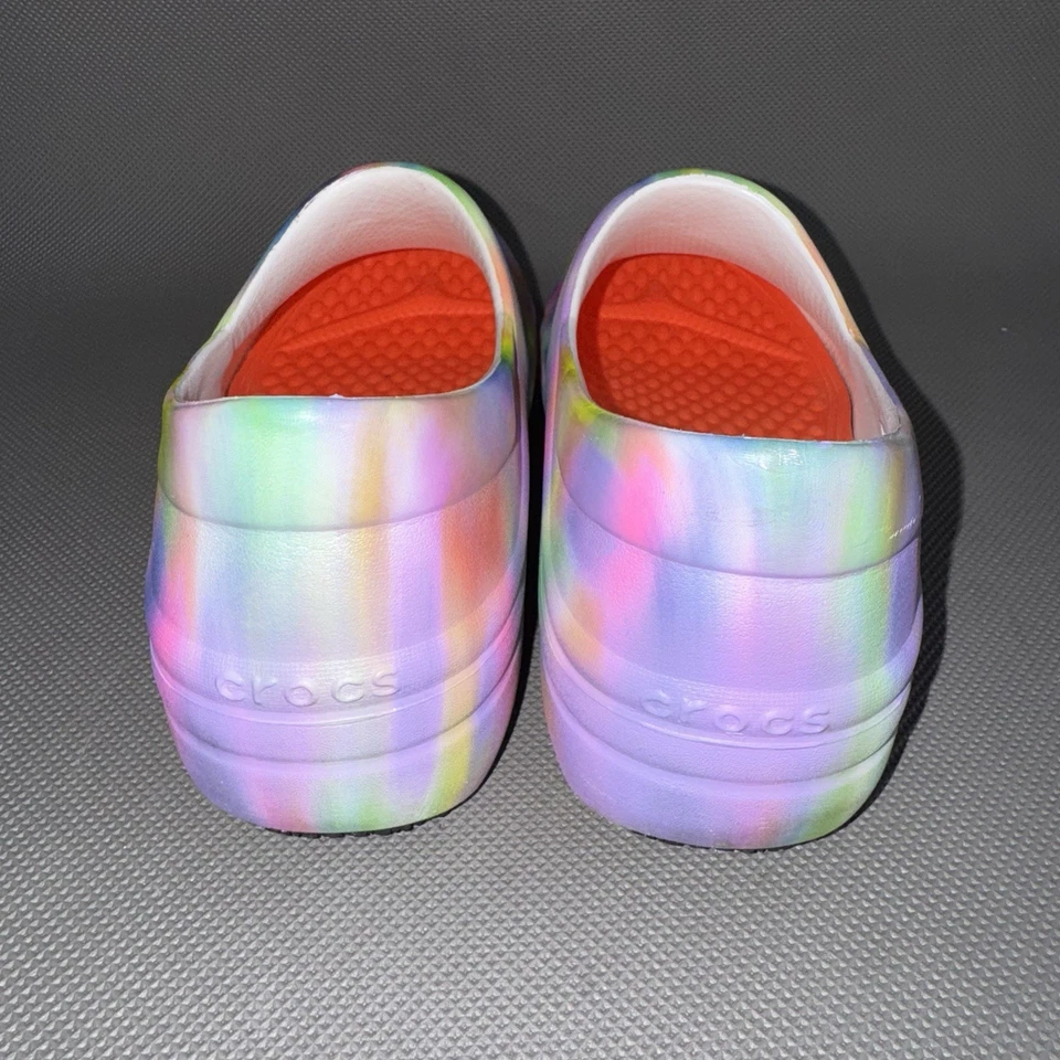 Crocs Work Neria Pro II Graphic Paint Brushed Blur Tie Dye Clogs Women’s Size 9 - Image 3 of 4