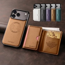 2IN1 Mag Safe Case with RFID Wallet For iPhone 17e 18 Pro Max 16 15 14 13 12 11