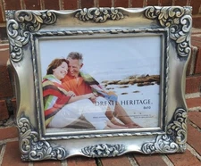 *Drexel Heritage*8 X 10●Wooden Picture Frame●Vintage Look●Ornately Carved●Silver