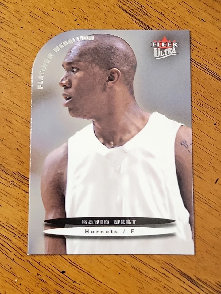 2003-04 Fleer Ultra Platinum Medallion 094/100 David West #187 Rookie RC Foto 2 de 4