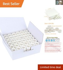 Versatile 144pcs White Prewound Bobbin Thread Set for Embroidery Machines