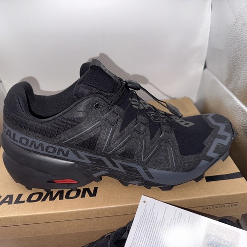Salomon Speedcross 6 Black Men’s Athletic Shoes Size 11 Sneakers NIB - Picture 2 of 8
