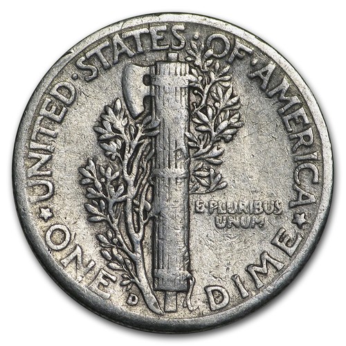 1945-D Mercury Dime Good/VF - 第 2/2 張圖片