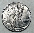 1942 Philadelphia Mint Walking Liberty Half Dollar - AU - 90% Silver