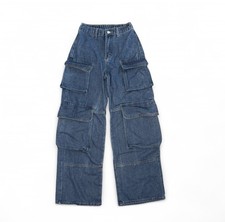 Dark Washed Jeans Denim Baggy Fit Y2K Wide Leg Skater