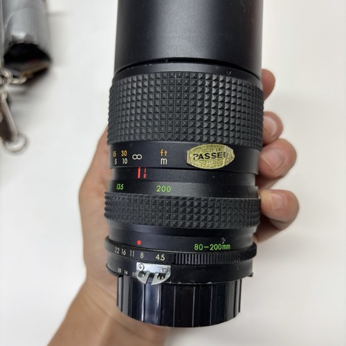 Nikon FE2 Black 35mm SLR Film Camera W/ Nikkor Lens 28mm 1:2.8 & Macro 80-200mm - Picture 11 of 20