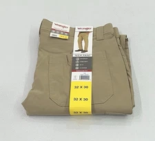 Wrangler Men's Regular Fit Tech Pants, Tan, Size 32X30