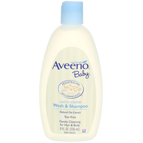 2 Pack Aveeno Baby Wash & Shampoo, Lightly Scented, 8 fl oz