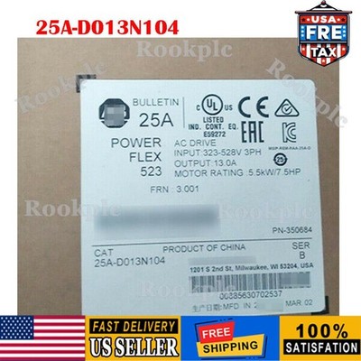 25A-D013N104 AB PowerFlex 523 5.5kW (7.5Hp) AC Drive US Free Tax