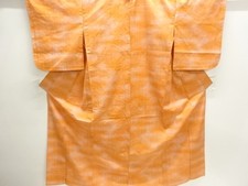 7701035: JAPANESE KIMONO / ANTIQUE HITOE KIMONO / SILK / HAND WOVEN TSUMUGI / ST