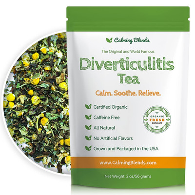 Diverticulitis Tea | Organic Loose Leaf Tea, Caffeine Free | 36 Cups | Made in U