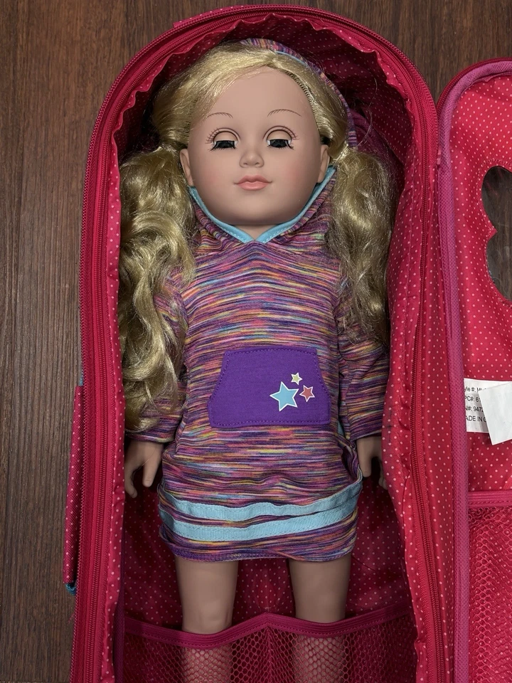 Bolsa de viaje My Life 18" para muñeca y estuche rodante Foto 4 de 4