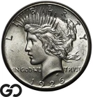 1926 Peace Dollar, Tough This Nice, Gem BU++