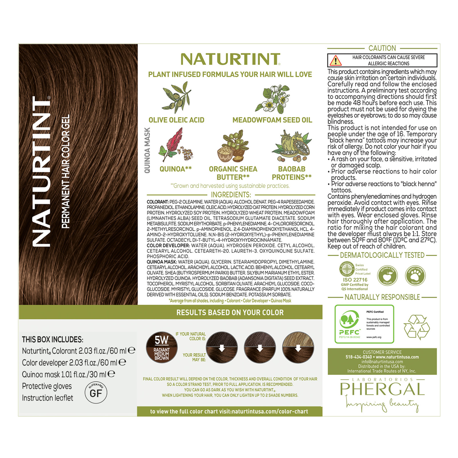 Naturtint Permanent Hair Color - 5W Radiant Medium Brown 5.07 Fl Oz (Pack of 6)
