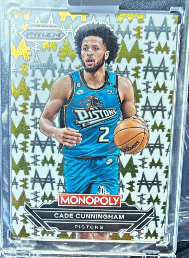2023-24 Panini Prizm Monopoly White Millionaire Cade Cunningham SP Mint Case Hit