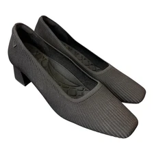 Vivaia Megan Square Toe Chunky Heels Stress Free Black Women's Sz EU 43 US 11