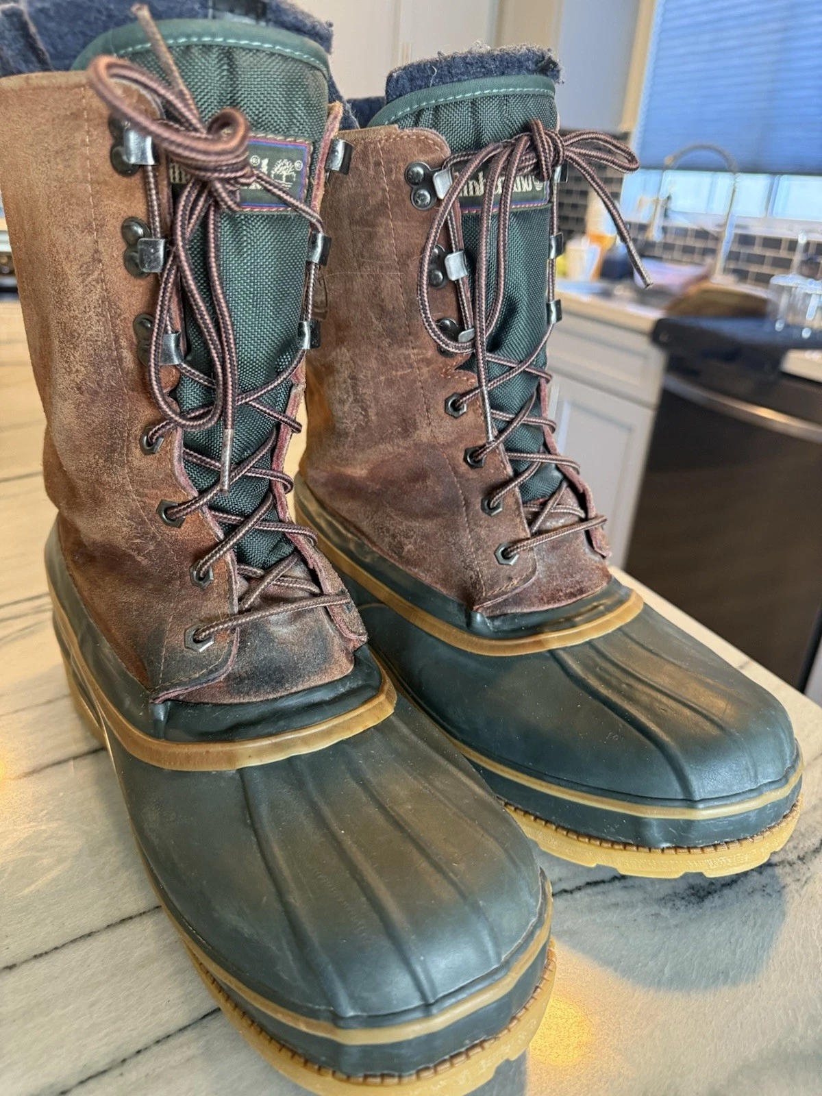 Vintage TIMBERLAND 1980s Rare Mens Insulated Snow Boots Size 10 MADE IN KOREA