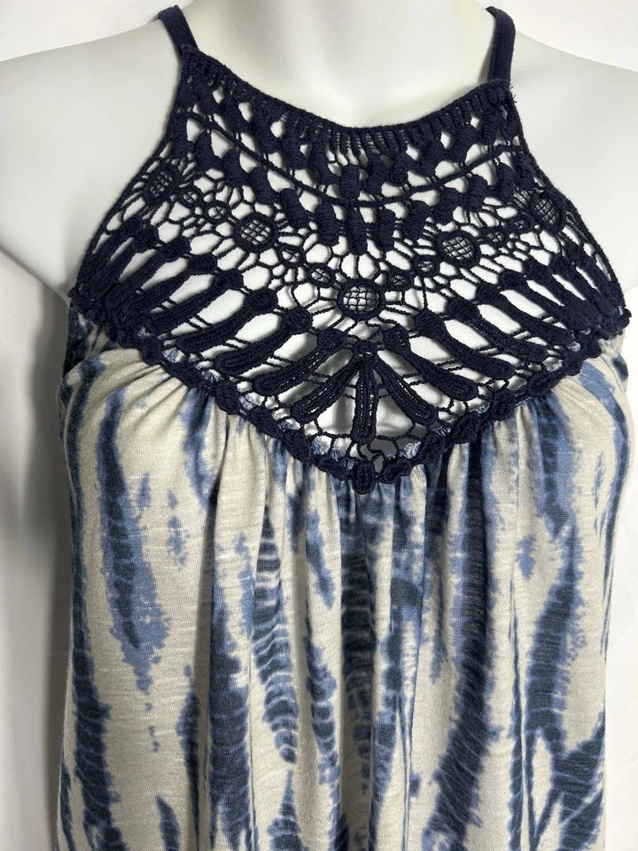 Top Halter Largo Vintage Y2K Rue21 Crochet Espalda Baja TieDye Festival Boho Indie XL Foto 2 de 4
