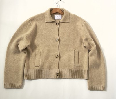 Zara Alter 13-14 Wollmischung schwere Strickjacke Jacke mit Taschen Neu ohne Etikett