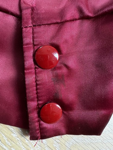 Chaqueta De Colección Años 80 90 Alabama Carmesí Marea Forrada Satén Roja Talla XL - Imagen 5 de 6