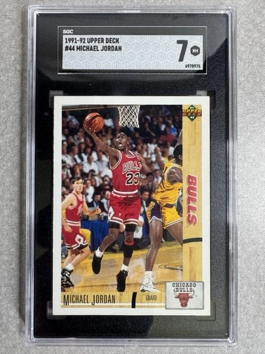 1991 Upper Deck Basketball Card - #44 Michael Jordan, *** SGC 7 NM ***