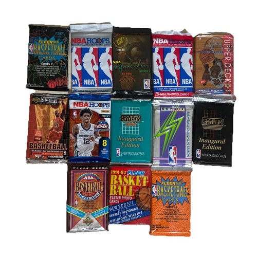 (13) x BASKETBALL SEALED PACK LOT - Unopened Old Vintage NBA Cards in Packs NEW - Picture 2 of 5