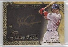 2017 Topps Five Star Golden Graphs Gold 4/10 Andrew Benintendi #GG-ABE Auto 1v3