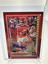 Patrick Mahomes DonRuss Optic Sticker Autograph with COA
