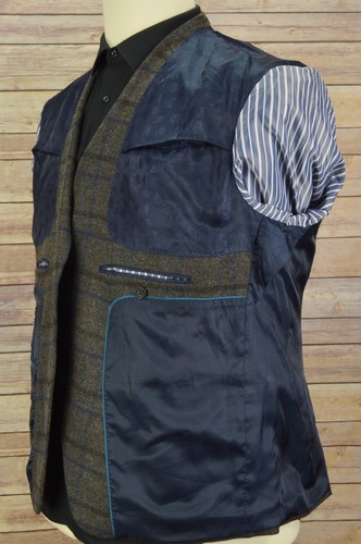 Mens Marks and Spencer grey check blazer 48 short nova fides wool jacket tweed - Picture 11 of 18