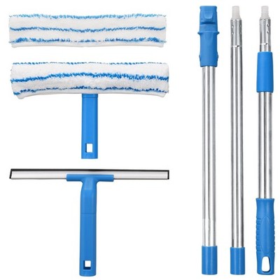 Mitclear Window Cleaner with Long Handle(57IN), Glass Cleaning 57 IN, Blue