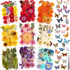 318 PCS Pressed Flowers Butterfly 318 Pcs Stickers