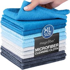 MagicFiber Microfiber Cleaning Cloth, Rags  Dish Towels, 12pk, Large 13x11
