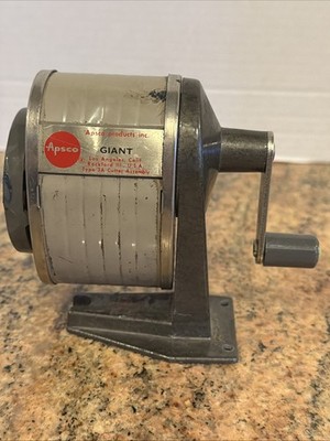 Vintage Apsco Products Giant Pencil Sharpener 5 Hole Type 3A