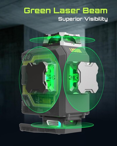 LG-4D 16 Green Beam 4x360° Laser Level, Self-Leveling Tool with Horizontal an... - Bild 4 von 7