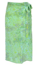 3/4 Wickelrock, Bali Sarong Strandrock, Sommerrock - grün