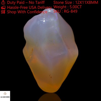 5.00 Cts Fire Opal Handcrafted Gemstone Bracelet Making Rough Natural 12x11x8 mm