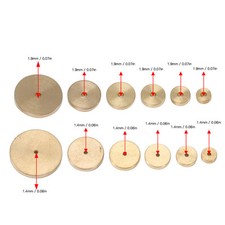 6Pcs Leather Brass Space Set Round Line Markingd Craft Tool Wide Hole