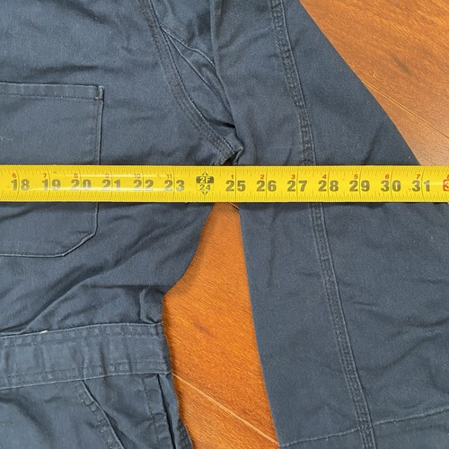 CE Schmidt Coveralls Mens Large Short Durable Jumpsuit Workwear Navy Blue Cotton - Picture 8 of 20
