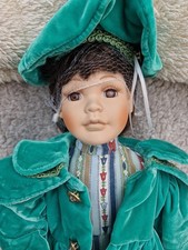 Porcelain Doll 18 Inch Brown Hair